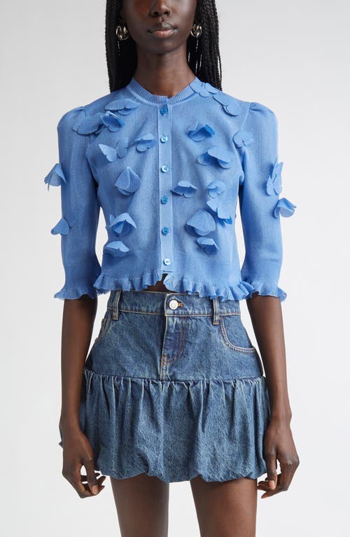 Coperni Coperni Butterfly Appliqué Shimmer Knit Cardigan