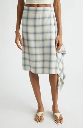 Coperni Coperni Check Zero Waste Asymmetric Skirt