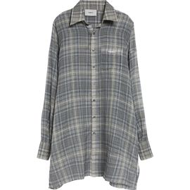 Coperni Coperni Check Zero Waste Cotton Button-Up Shirt
