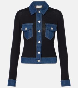 Coperni Coperni Denim-trimmed top