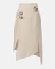 Coperni Coperni Floral-appliquÃ© asymmetric linen midi skirt - 1