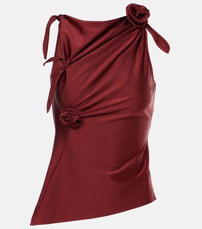 Coperni Coperni Floral-appliqué asymmetric top