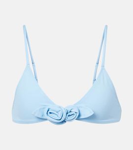 Coperni Coperni Floral-appliquÃ© bikini top