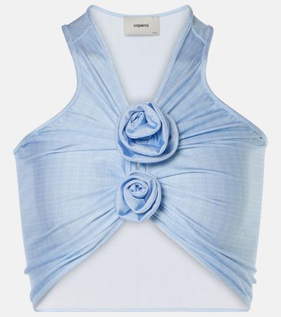 Coperni Coperni Floral-appliquÃ© crop top