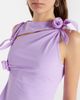 Coperni Coperni Floral-appliqué gathered jersey top - 4