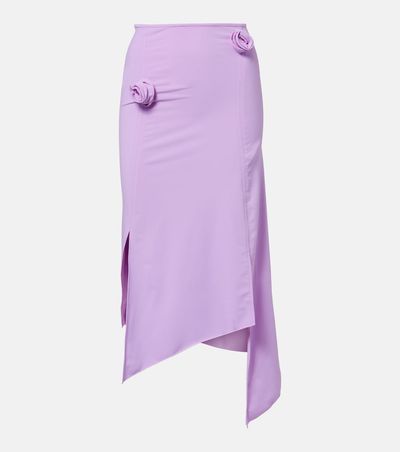 Coperni Coperni Floral-appliqué jersey midi skirt