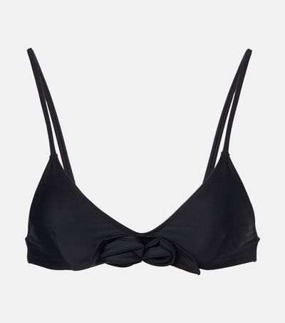 Coperni Coperni Flower floral-appliquÃ© bikini top