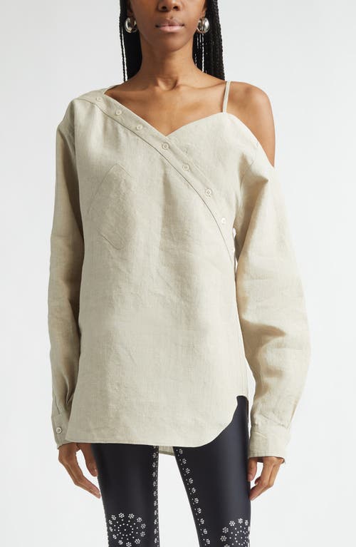 Coperni Coperni Heart Asymmetric Linen Shirt
