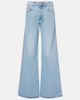 Coperni Coperni Leather-trimmed wide-leg jeans - 1