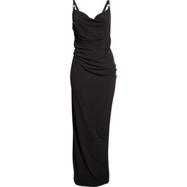Coperni Coperni Logo Clasp Ruched Jersey Dress