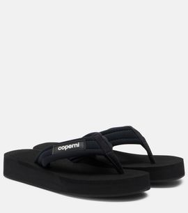 Coperni Coperni Logo platform thong sandals
