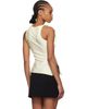 Coperni Coperni Off-White Asymmetric Flower Tank Top - 3