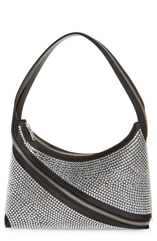 Coperni Coperni Swipe Crystal Zip Baguette Handbag