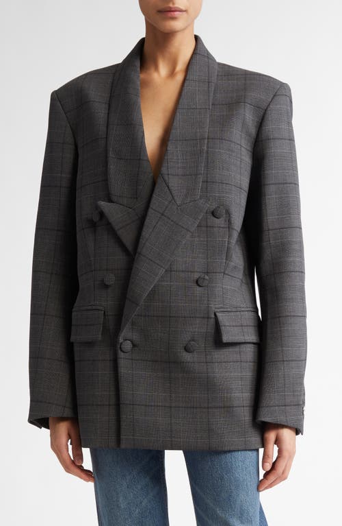 Coperni Coperni Windowpane Check Double Breasted Stretch Wool Jacket