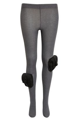 Coperni Coperni Wool Rib Cargo Tights