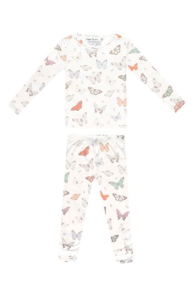 Copper Pearl Copper Pearl Luna Butterfly Print Fitted Two-Piece Pajamas