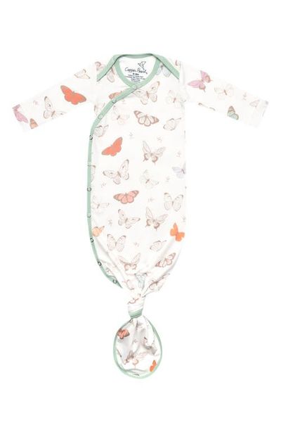 Copper Pearl Copper Pearl Luna Butterfly Print Newborn Knotted Gown
