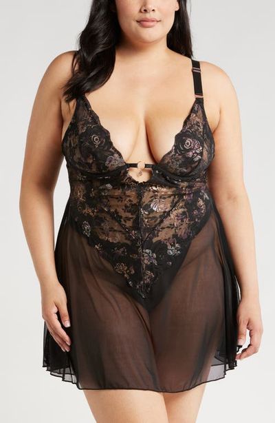 Coquette Coquette Babydoll Chemise & Thong Set