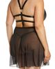 Coquette Coquette Caged Back Mesh Babydoll Chemise & G-String Thong - 2