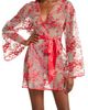 Coquette Coquette Floral Embroidered Sheer Mesh Robe  - 1