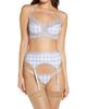 Coquette Coquette Gingham Underwire Bra, Garter Belt & G-String Set - 1
