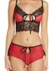 Coquette Coquette Lace & Mesh Longline Bralette & Boyshorts Set - 1