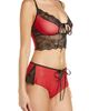 Coquette Coquette Lace & Mesh Longline Bralette & Boyshorts Set - 3