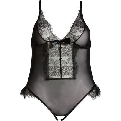 Coquette Coquette Lace & Mesh Open Gusset Teddy