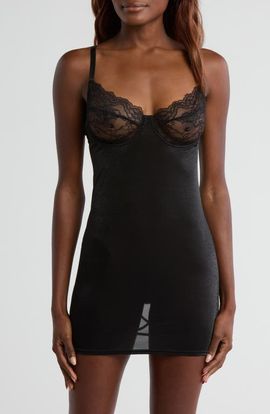 Coquette Coquette Lace & Mesh Underwire Chemise