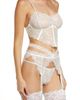 Coquette Coquette Lace Bra, Garter Belt & G-String Thong - 3
