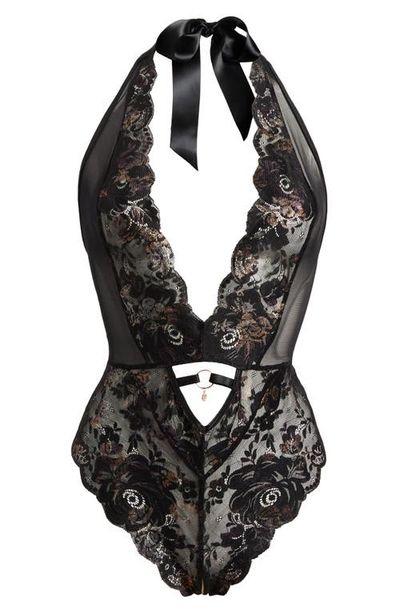 Coquette Coquette Lace Open Gusset Teddy