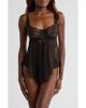 Coquette Coquette Lace Underwire Babydoll Chemise & G-String Set - 1