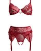 Coquette Coquette Lace Underwire Bra & Crotchless Garter Panty Set - 1