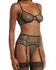 Coquette Coquette Shimmery Fishnet Thong & Garter Belt Set - 3