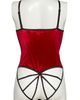Coquette Coquette Strappy Back Velvet Teddy - 2