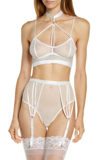 Coquette Coquette Strappy Choker Bra & High Waist Panties