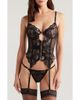 Coquette Coquette Zip-Up Underwire Bustier & Thong Set - 1