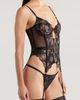 Coquette Coquette Zip-Up Underwire Bustier & Thong Set - 3