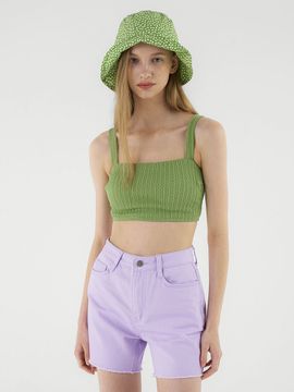 CORALIQUE Basic Denim Short Pants - Lavender