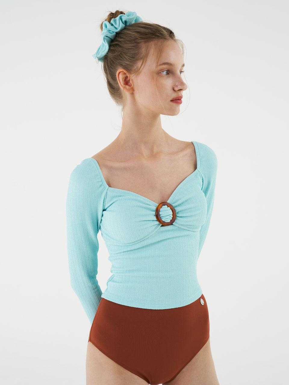 CORALIQUE Sweetheart Neck Bold Ring Lashguard Set - Mint