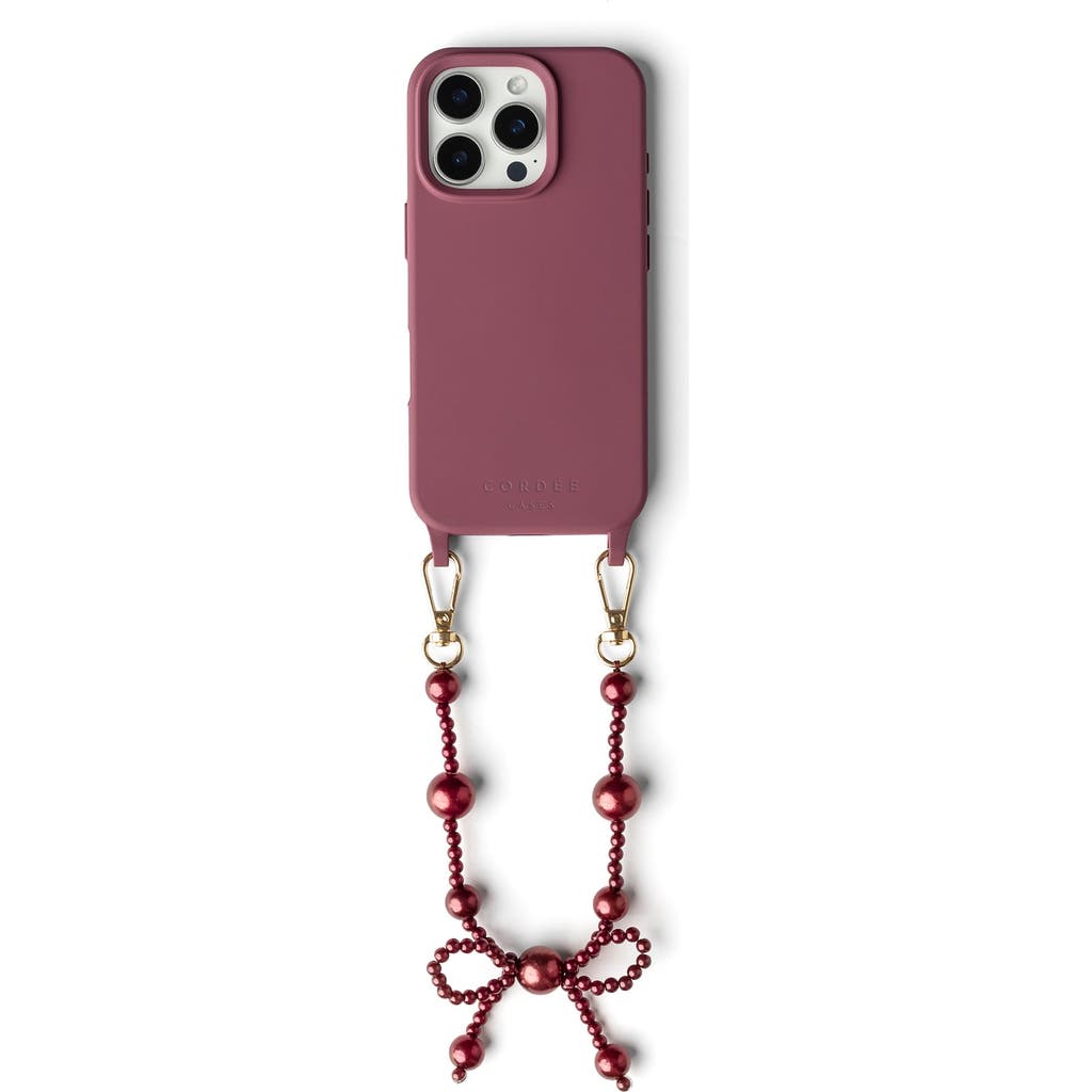 Cordée Cases Cordée Cases Burgundy Bow Phone Wristlet Set 