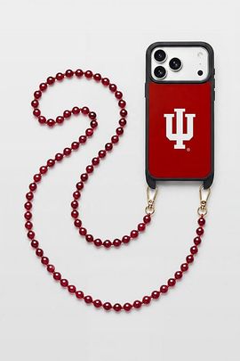 Cordée Cases Cordée Cases Indiana University Crossbody Phone Chain Set in Crimson at Urban Outfitters