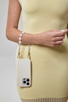 Cordée Cases Cordée Cases Lune Baroque Pearl Phone Chain in Ivory at Urban Outfitters