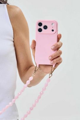 Cordée Cases Cordée Cases Valerie Marbled Cross Body Phone Chain in Blush at Urban Outfitters