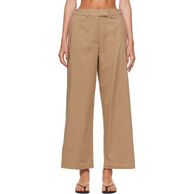 Cordera Cordera Beige Low Rise Cotton Trousers