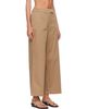 Cordera Cordera Beige Low Rise Cotton Trousers - 2