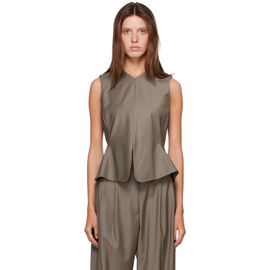 Cordera Cordera Beige Tailored Peplum Top