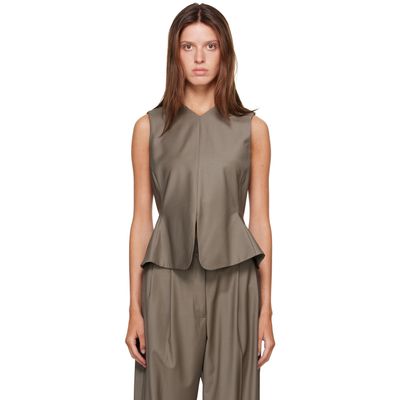 Cordera Cordera Beige Tailored Peplum Top