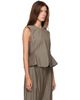 Cordera Cordera Beige Tailored Peplum Top - 2