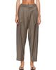 Cordera Cordera Beige Virgin Wool Masculine Barrel Trousers - 1